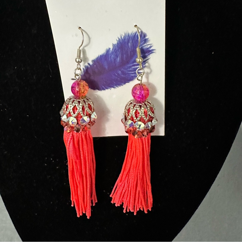 Competition Ballroom Dance fringe earrings